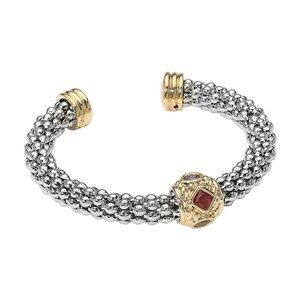 Colorful Two Tone Mesh Chain Cuff Bracelet